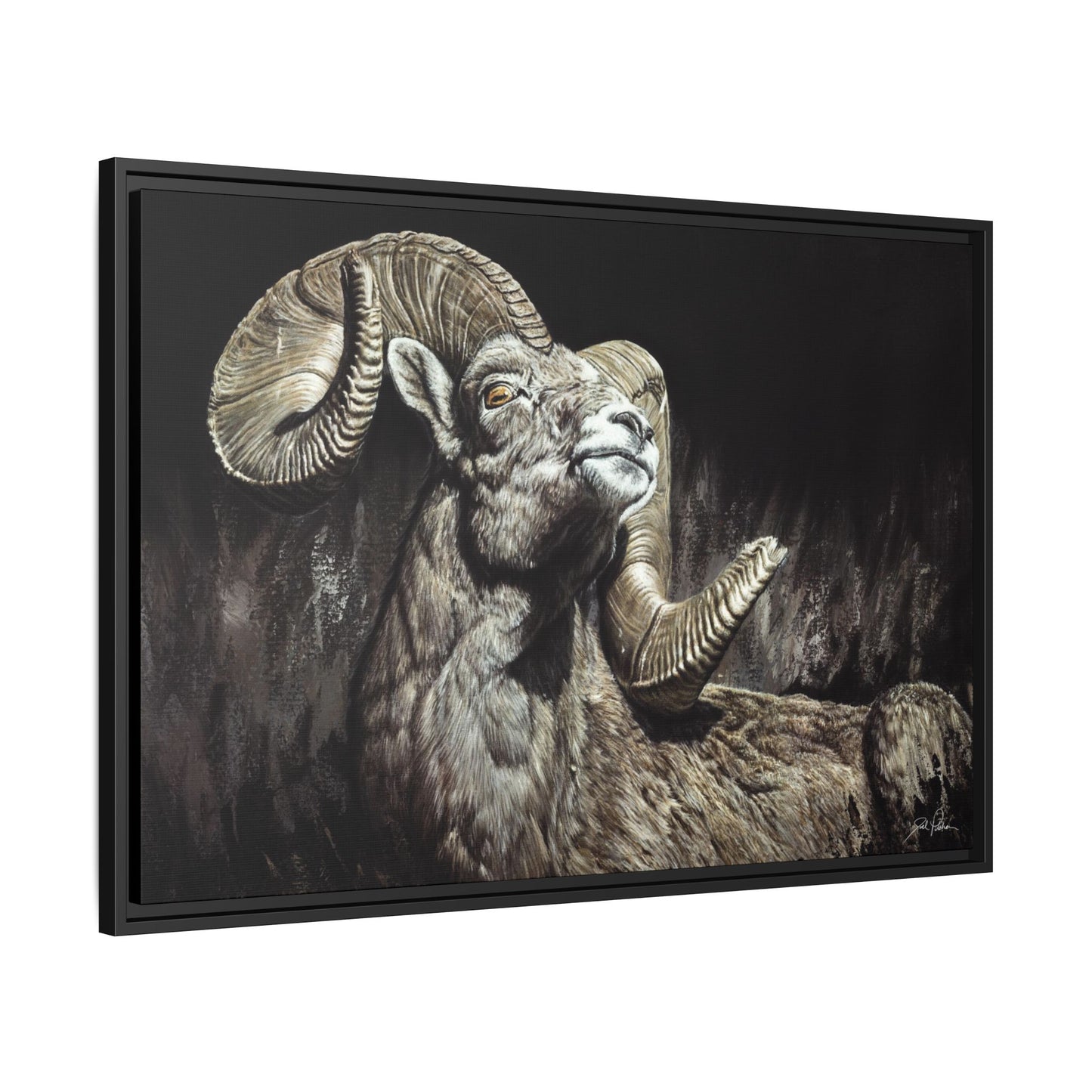 "Golden Eye" Framed Canvas