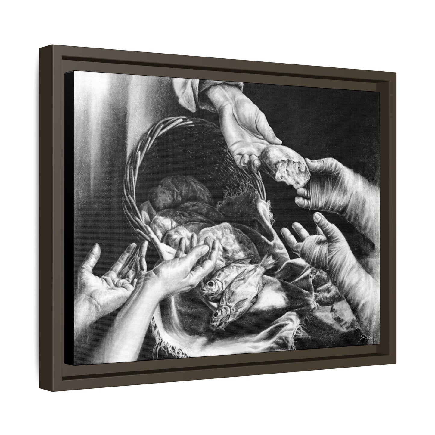 "Loaves and Fishes" Framed Canvas