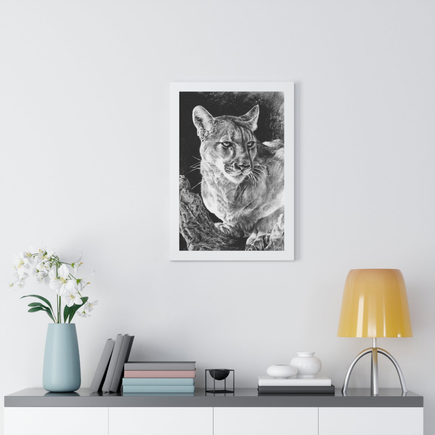"Mountain Lion" Framed Paper Print