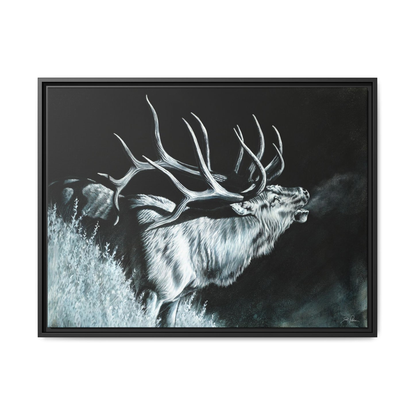 "Moonlit Melody" Framed Canvas