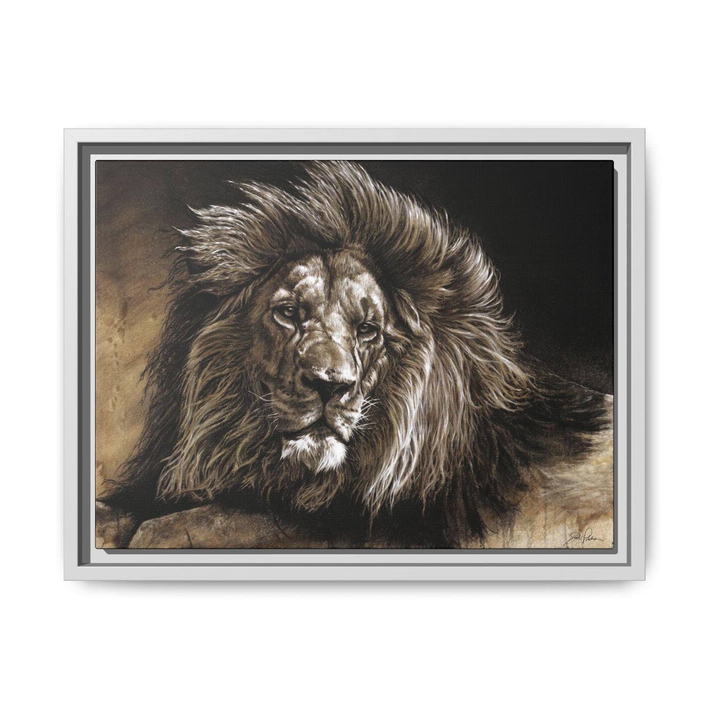 "No Worries" Framed Canvas
