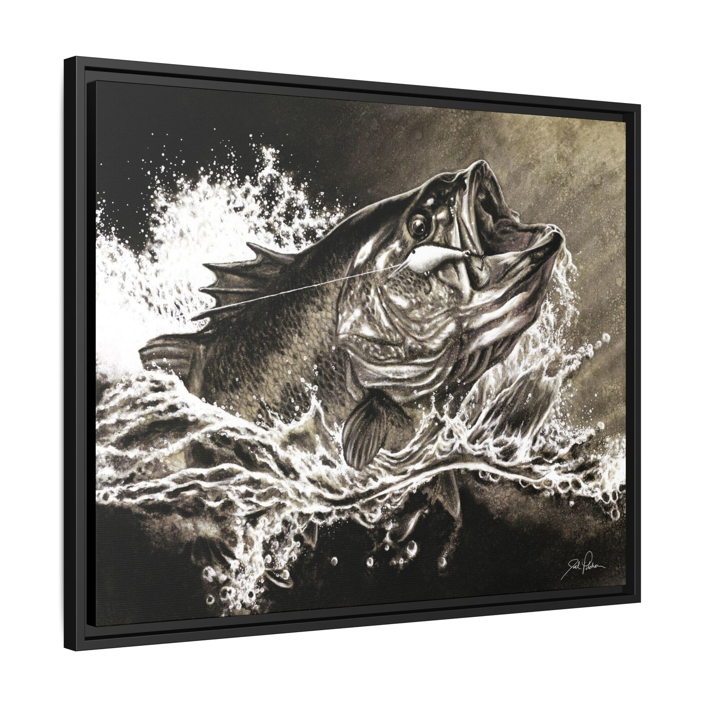 "Hooked" Framed Canvas