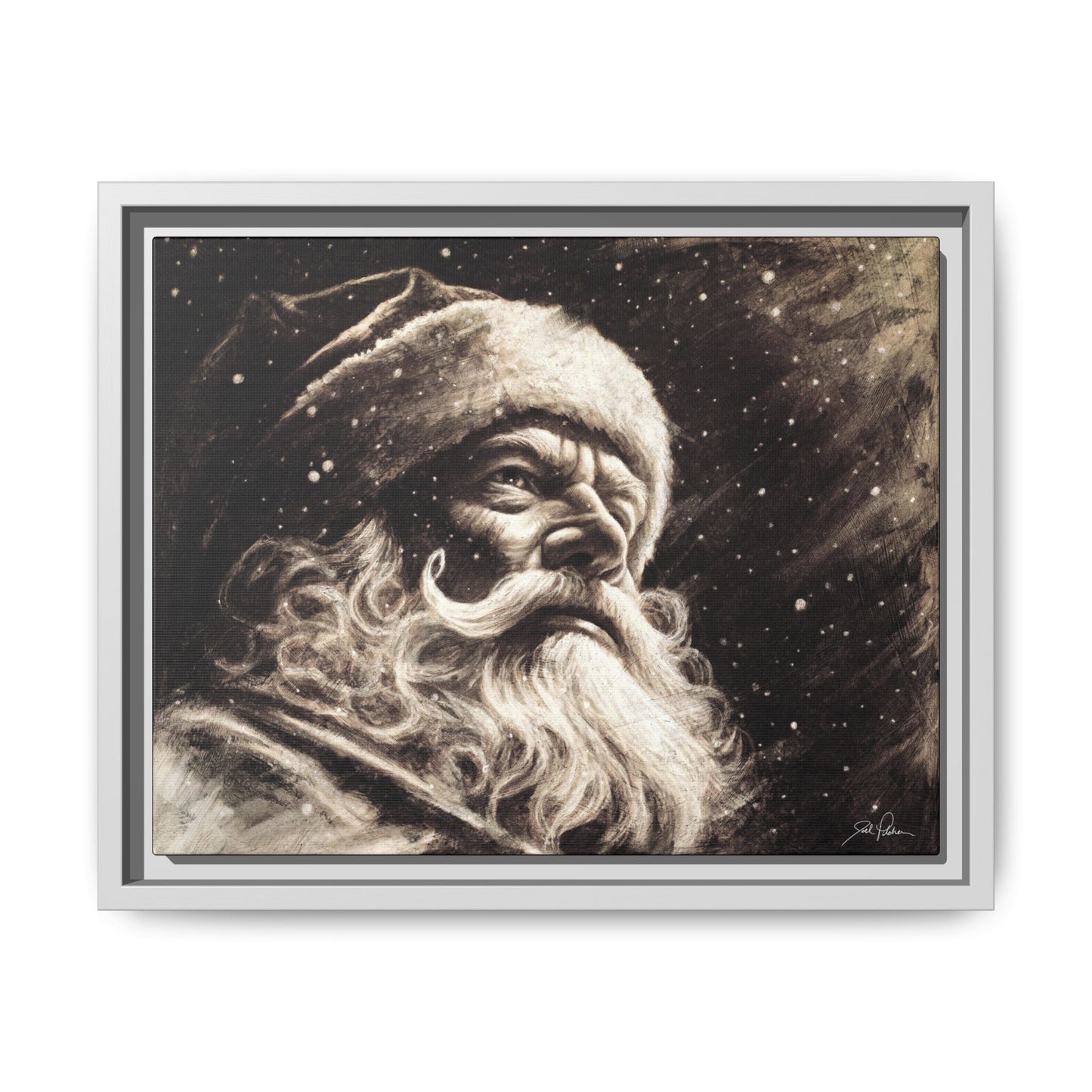 "Kris Kringle" Framed Canvas