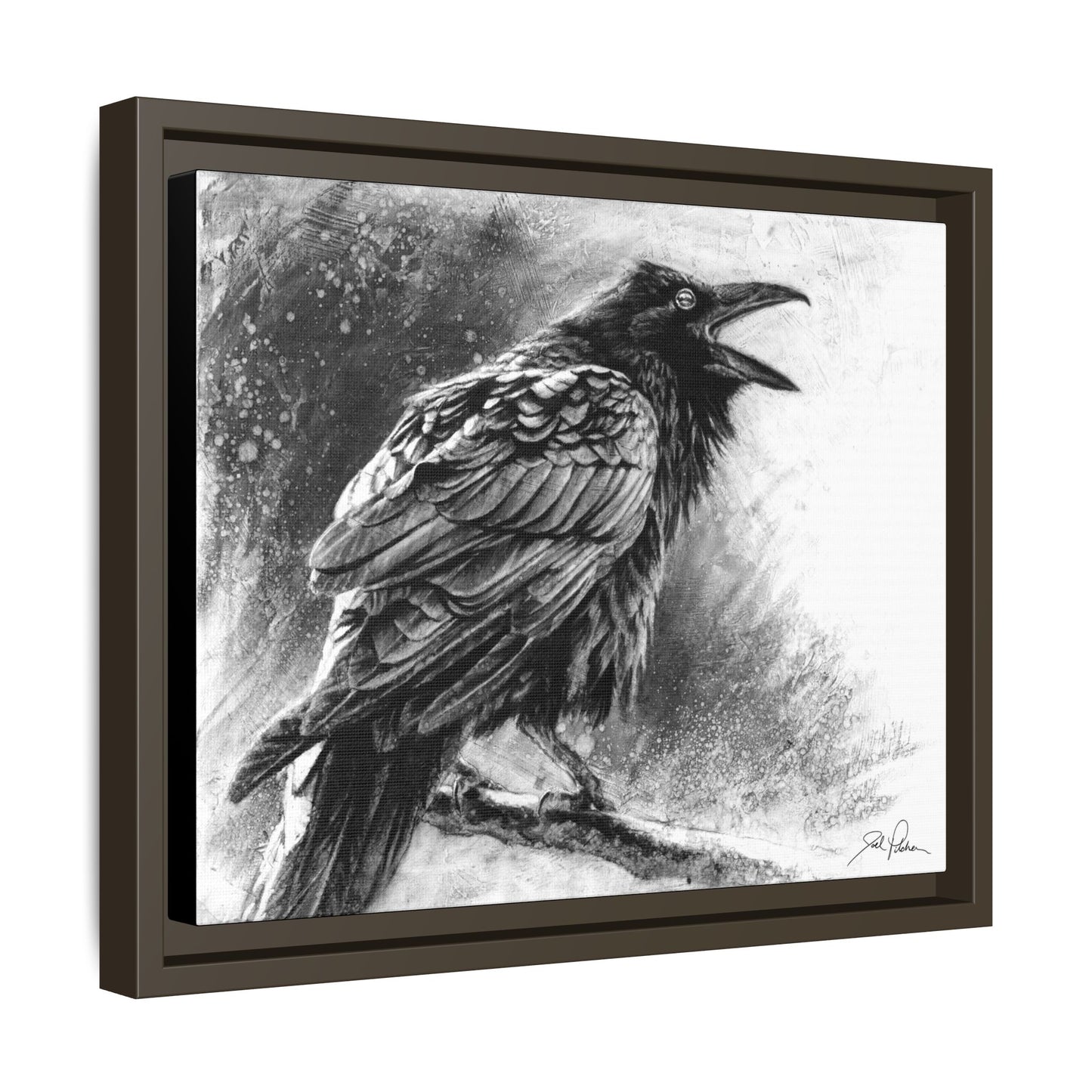 "Raven" Framed Canvas