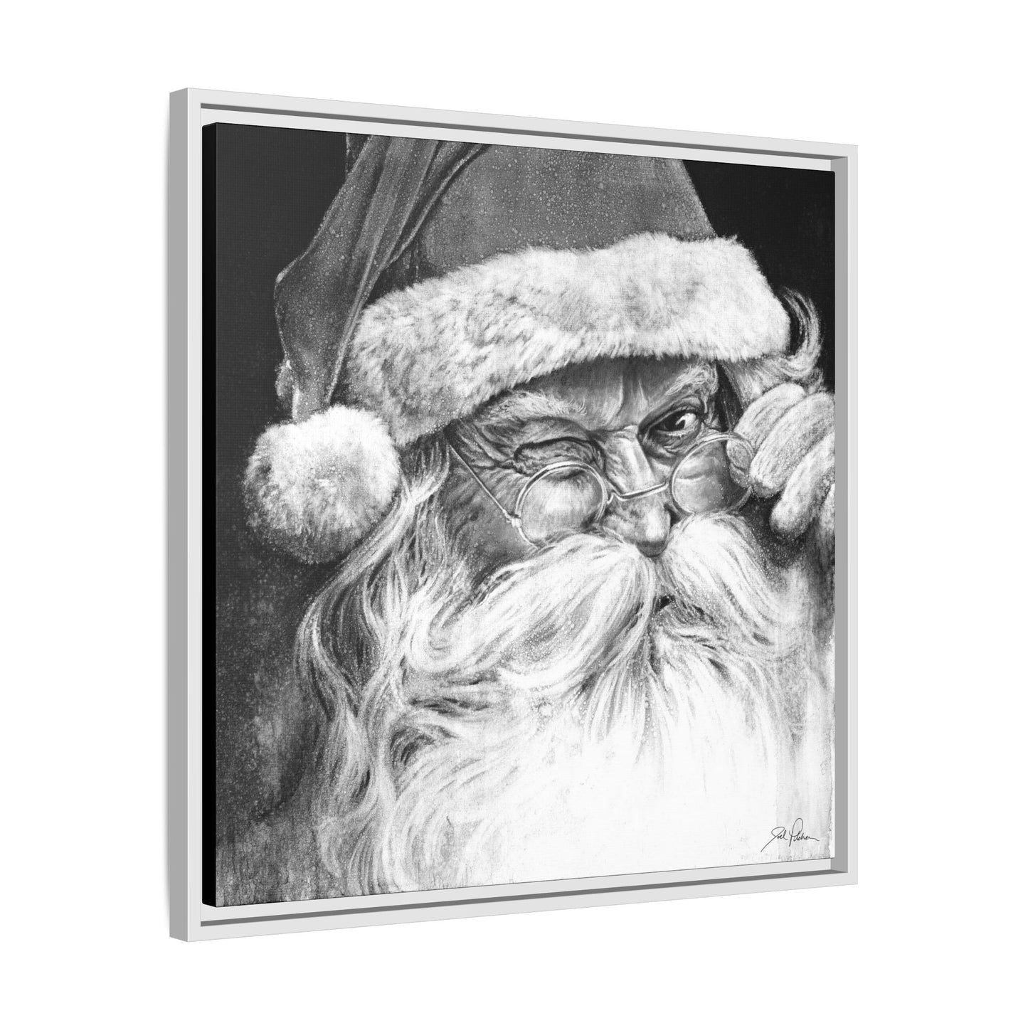 "Ol' Saint Nick" Framed Canvas