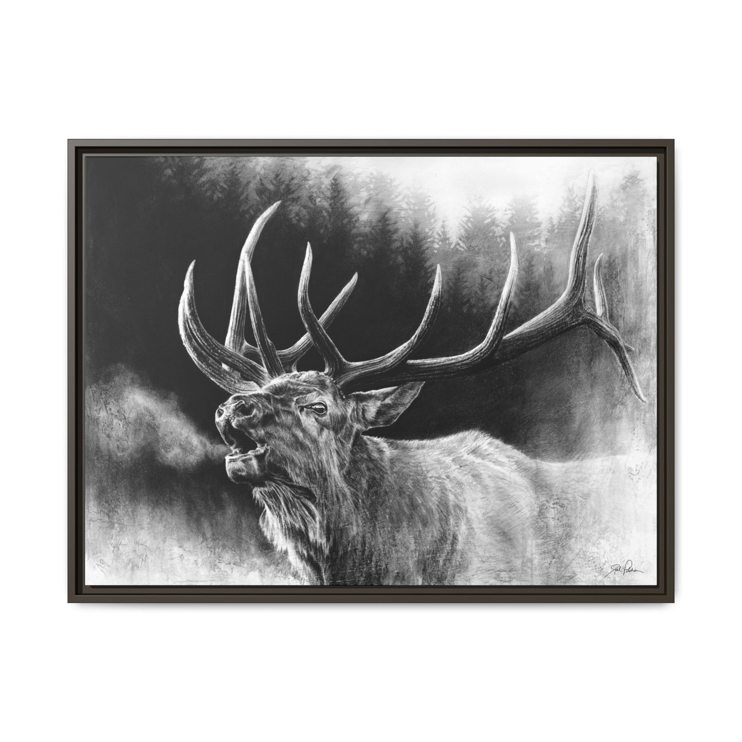 "Bugle Boy" Framed Canvas