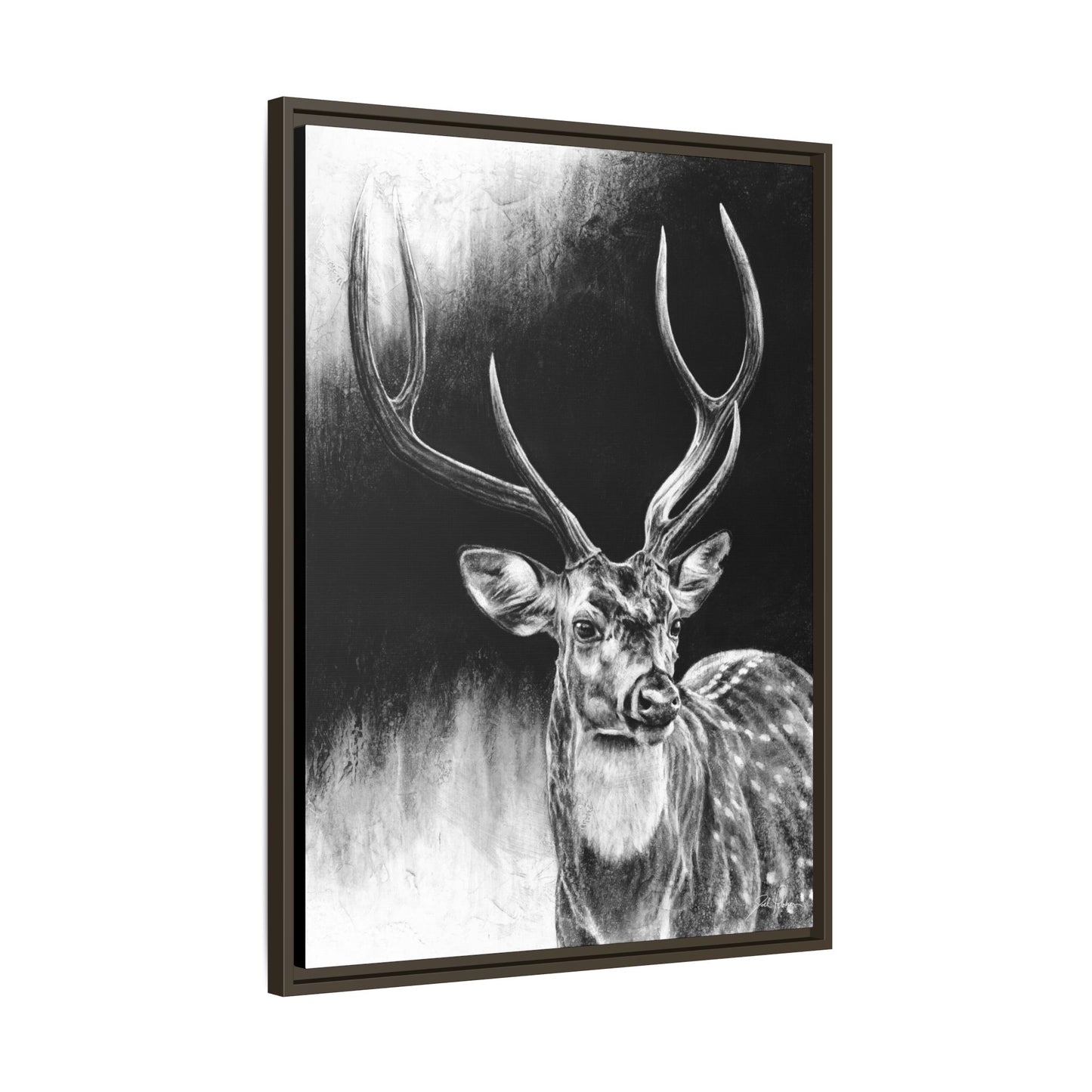 "Axis Buck" Framed Canvas