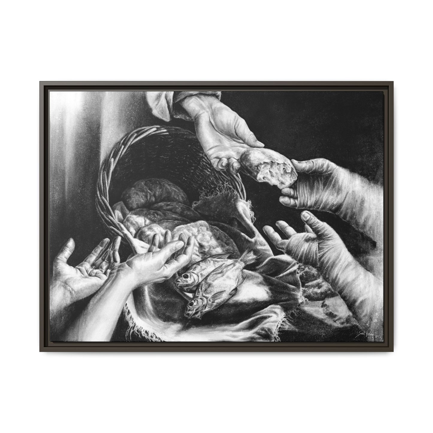 "Loaves and Fishes" Framed Canvas