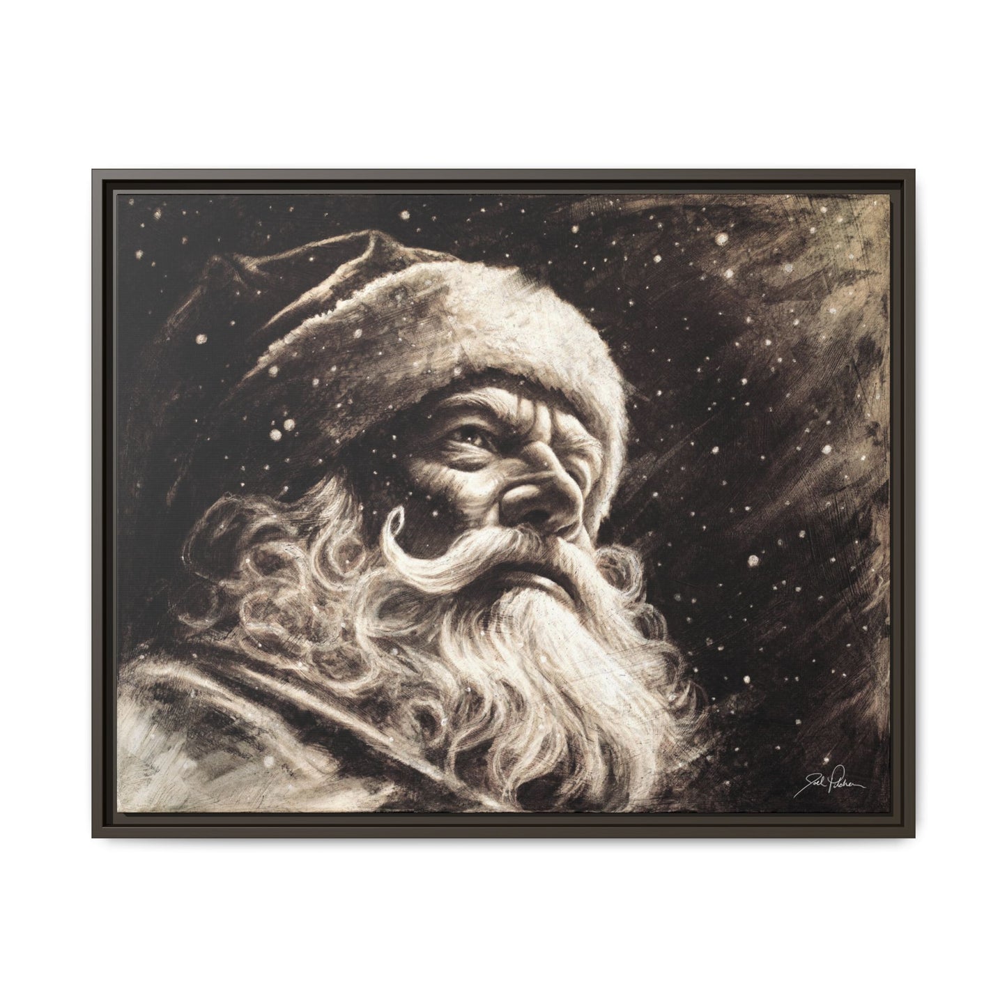 "Kris Kringle" Framed Canvas