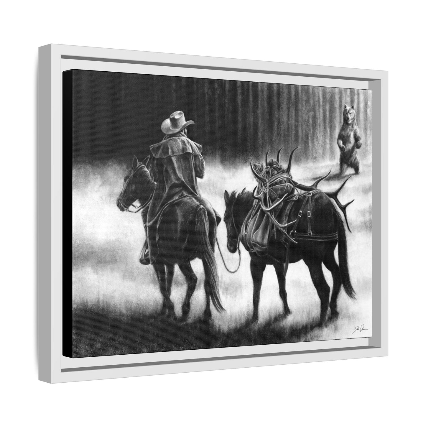 "Just Passin' Through" Framed Canvas