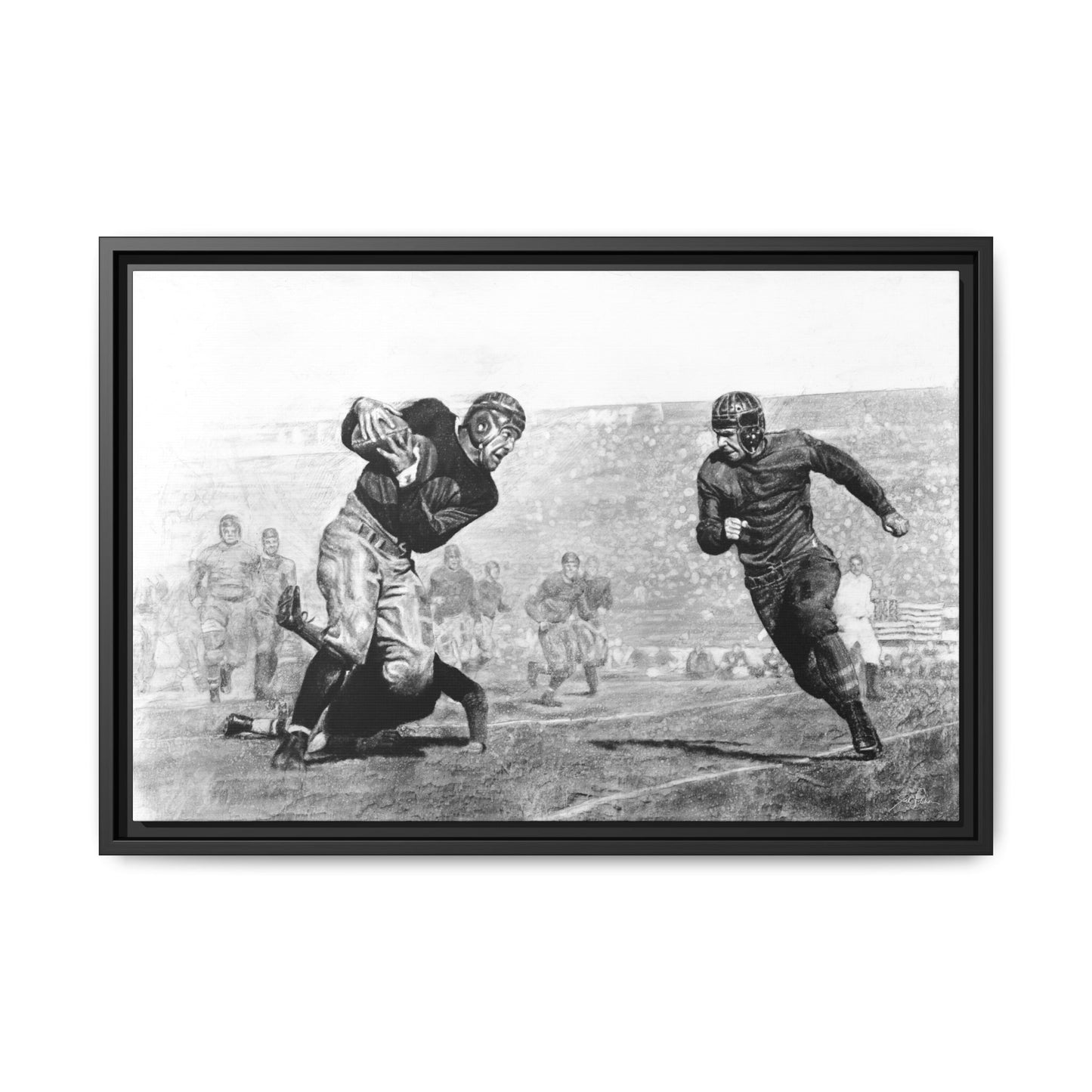 "Leatherheads" Framed Canvas