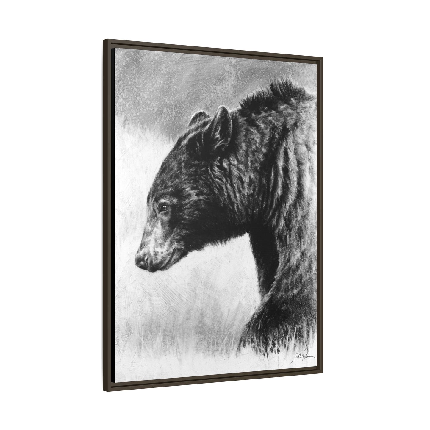 "Burly Bear" Framed Canvas