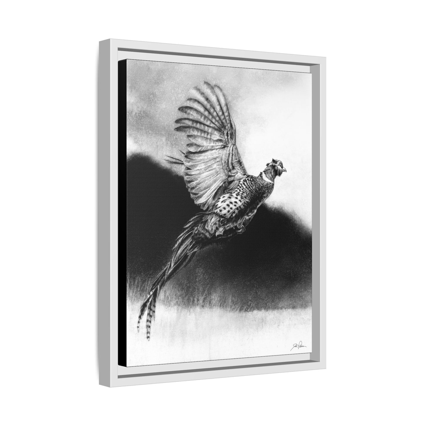 "Flushed" Framed Canvas