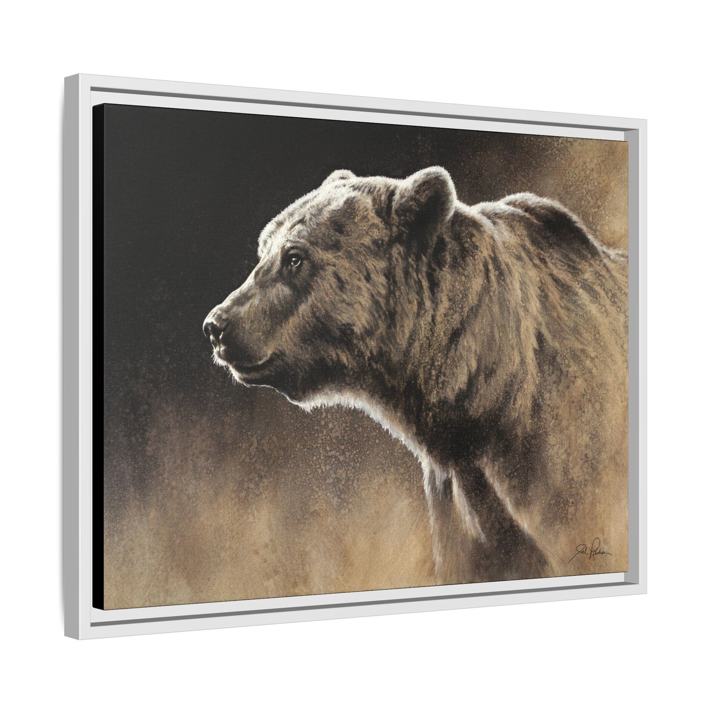 "Grizzly" Framed Canvas