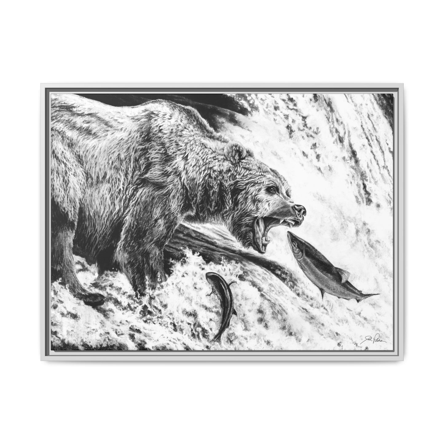 Gone Fishin'" Framed Canvas