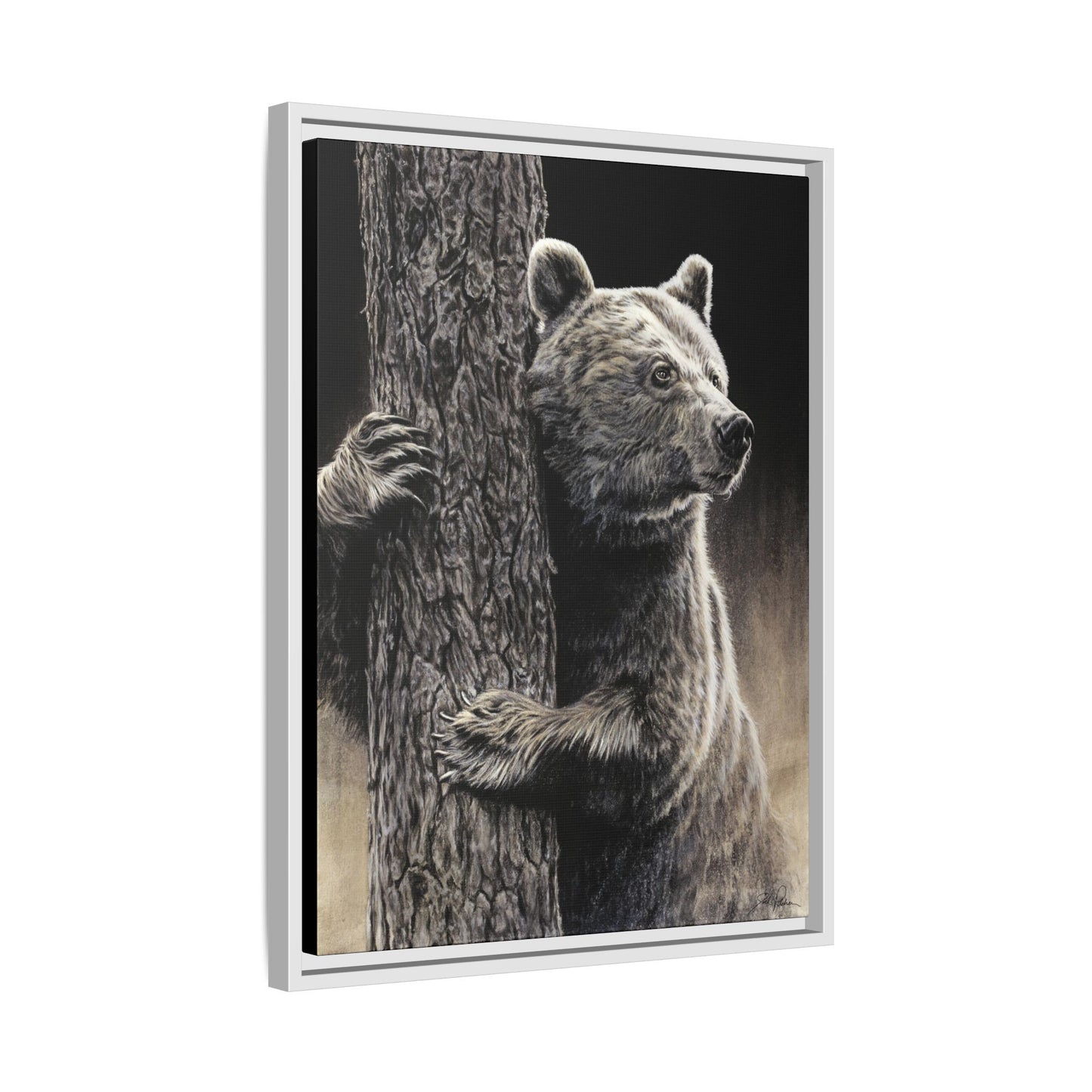 "Bear Hug" Framed Canvas