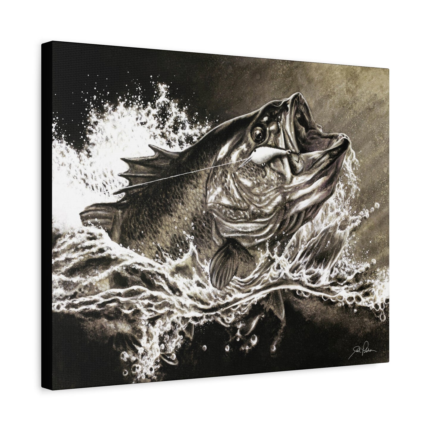 "Hooked" Stretched Canvas