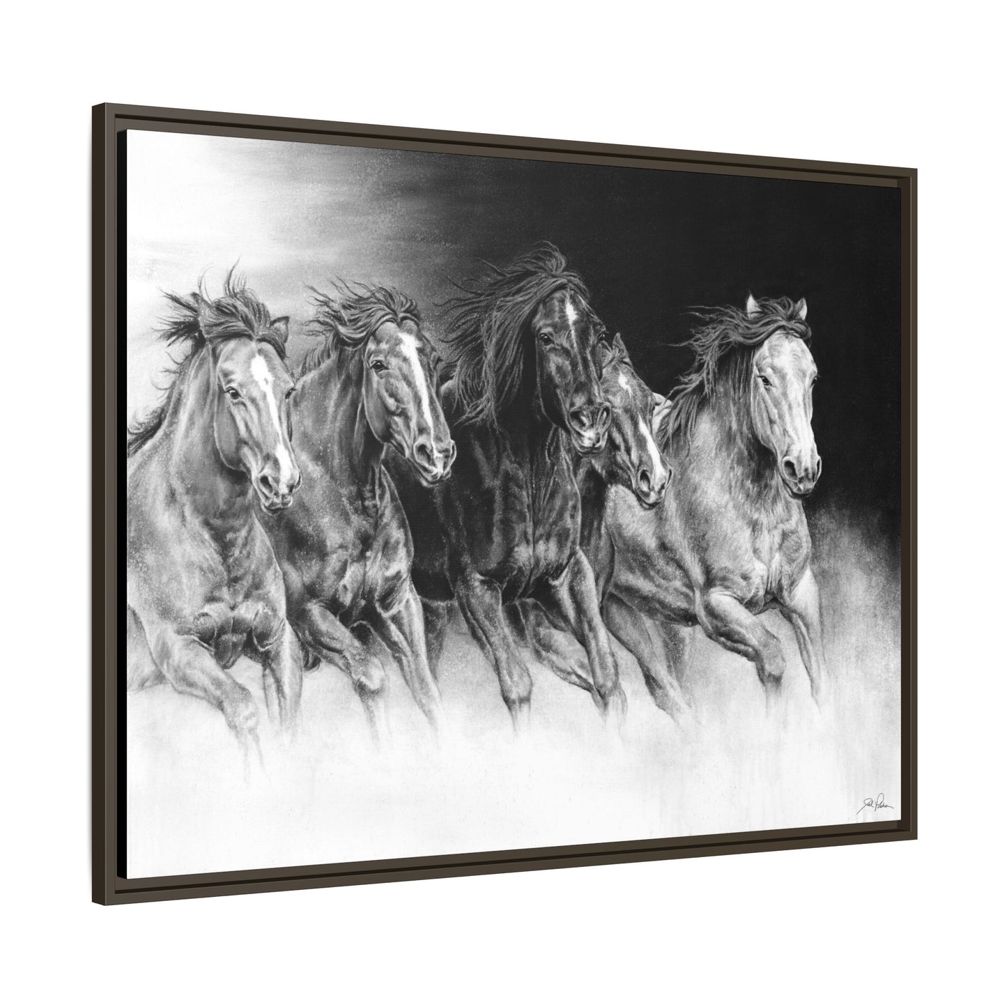 "Wild Bunch" Framed Canvas