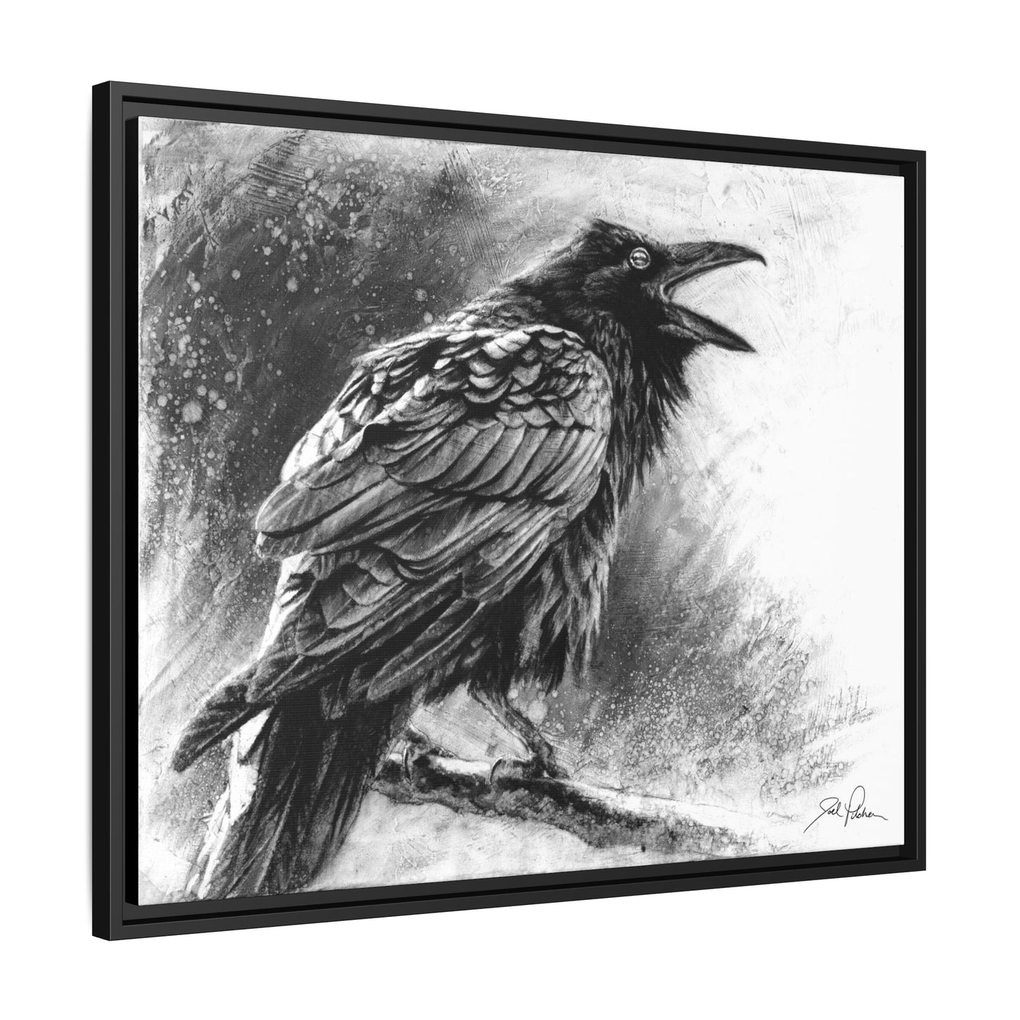 "Raven" Framed Canvas