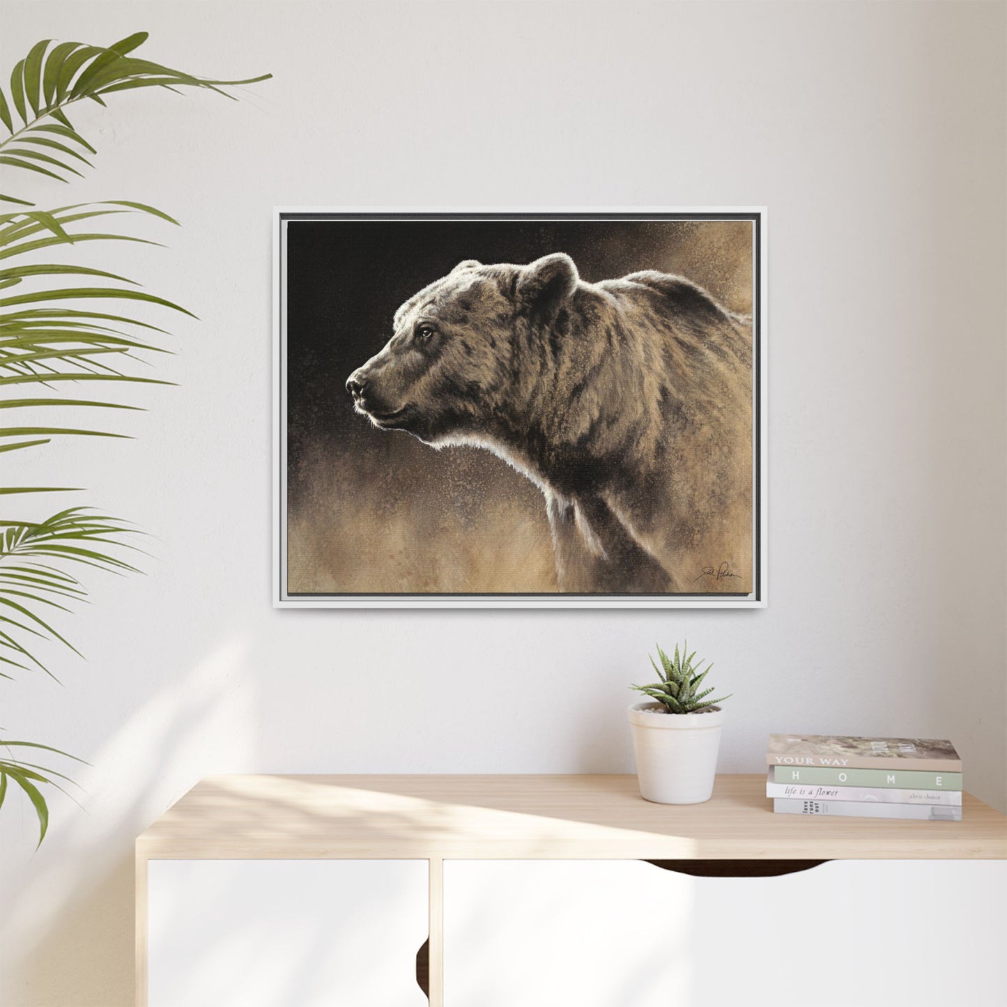 "Grizzly" Framed Canvas