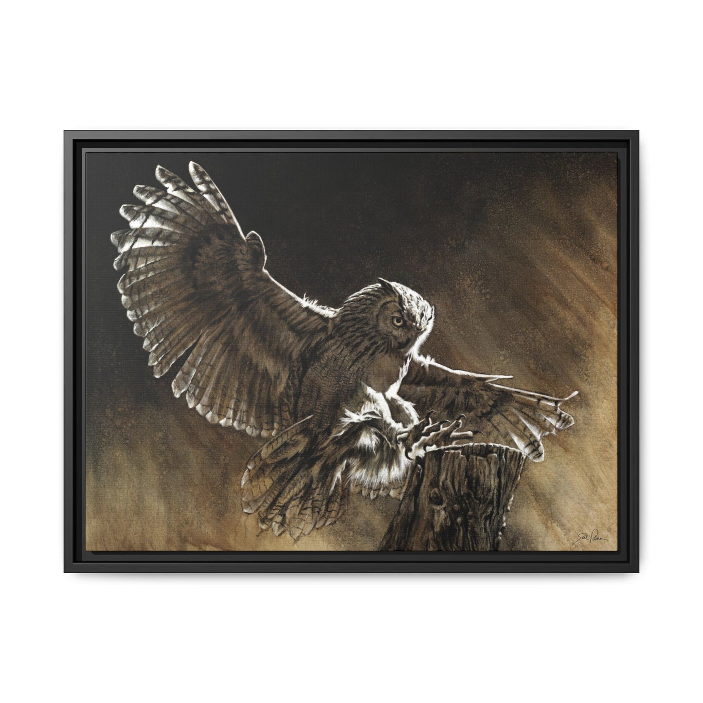 "Night Shift" Framed Canvas