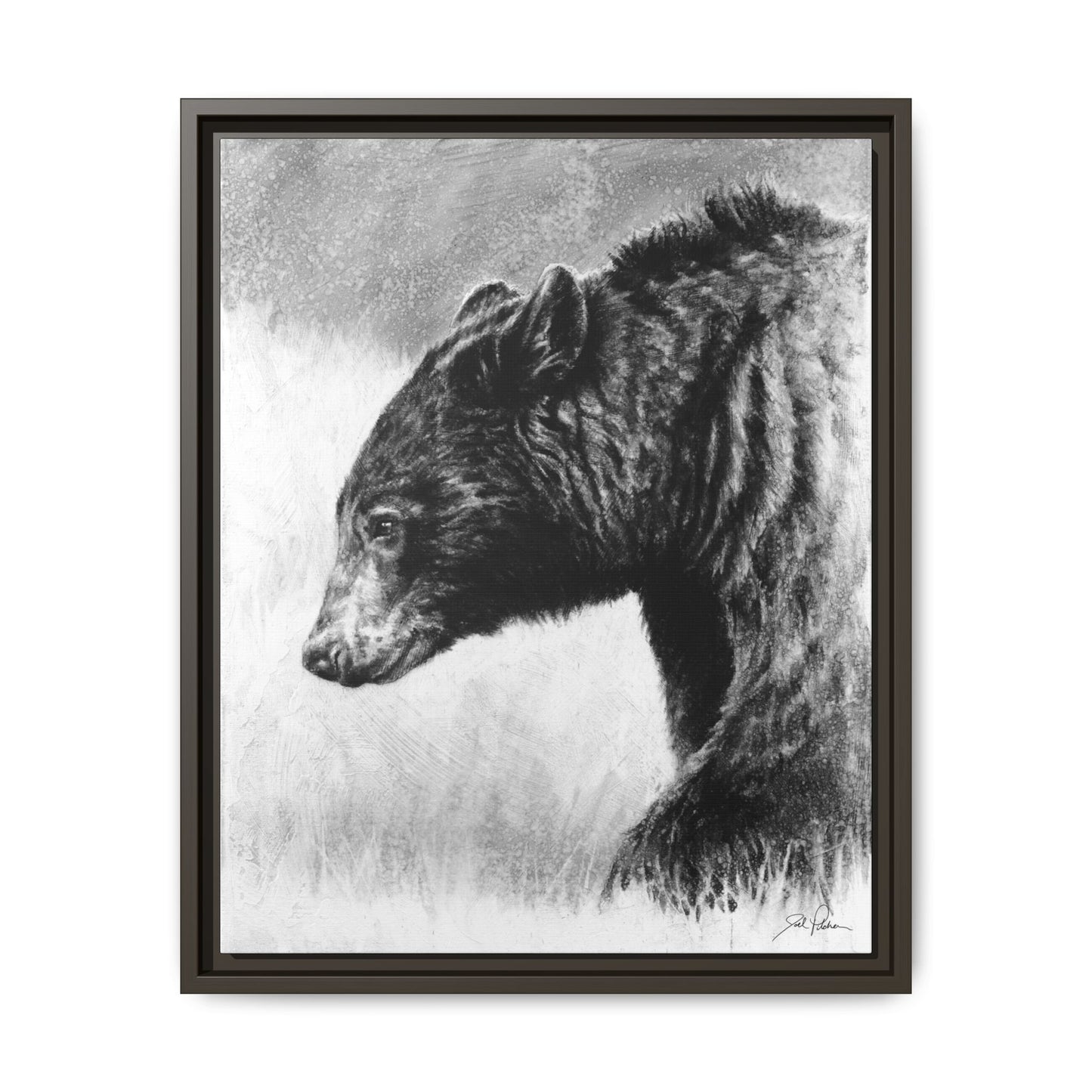 "Burly Bear" Framed Canvas