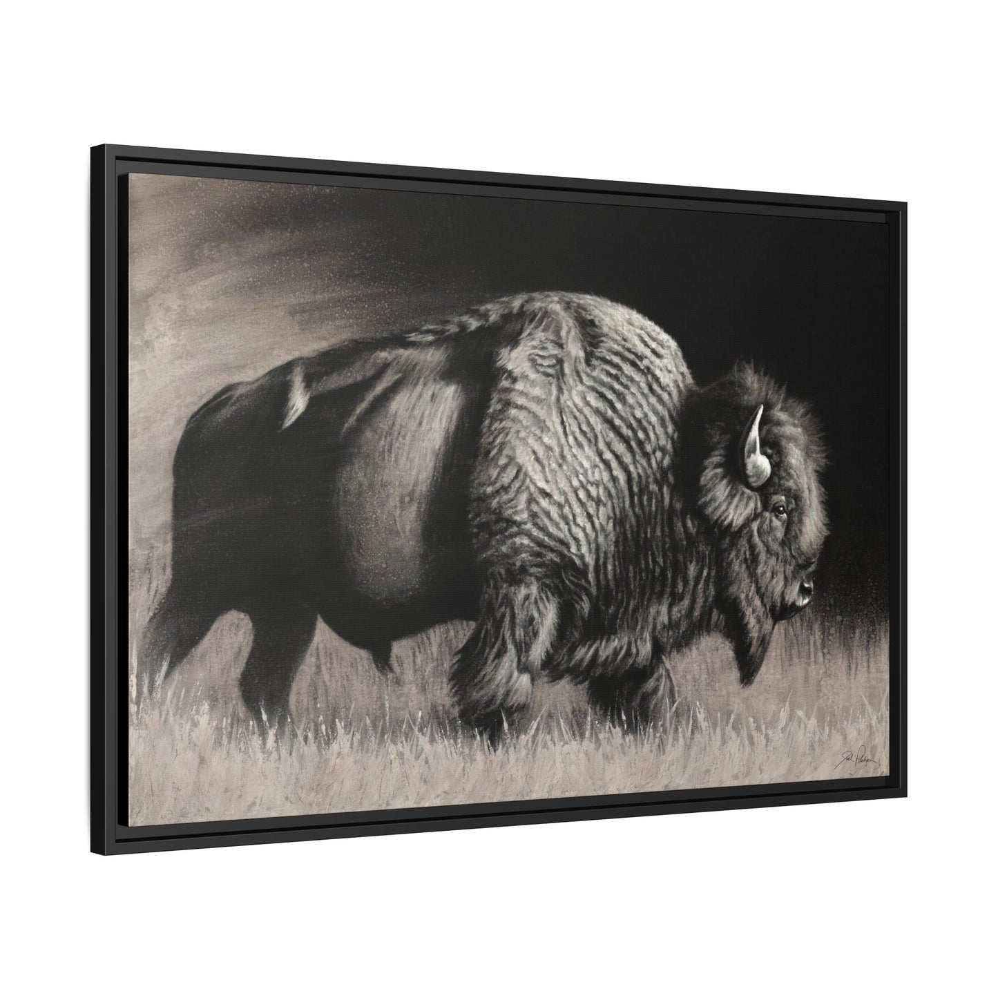 "Into the Storm" Framed Canvas