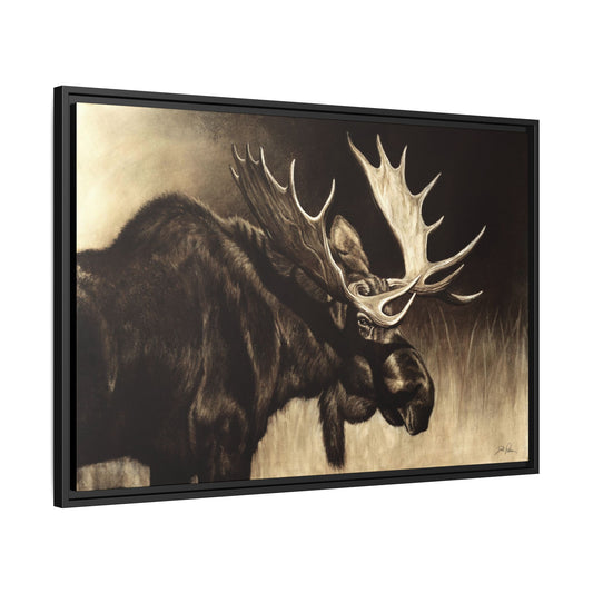 "Mighty Moose" Framed Canvas