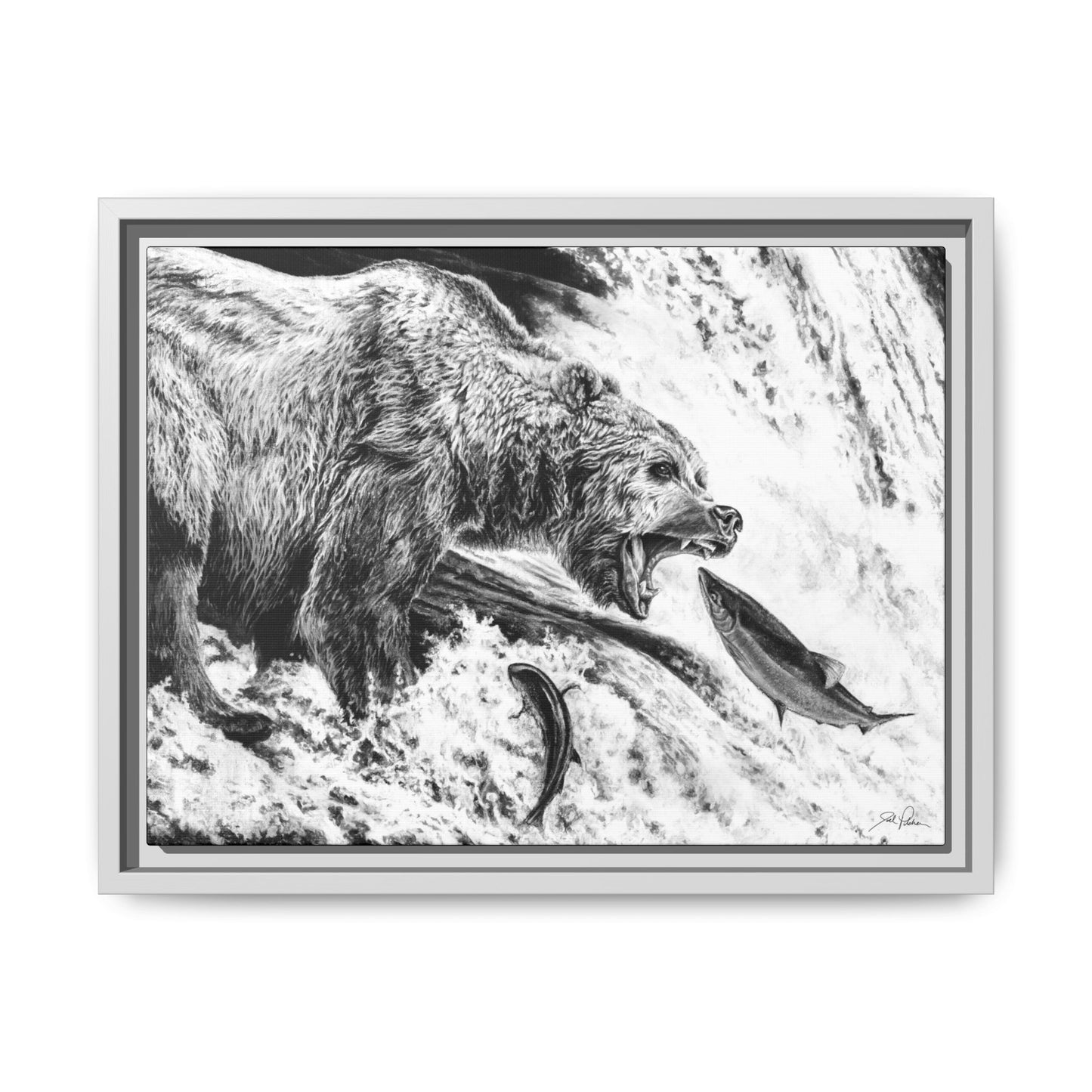 Gone Fishin'" Framed Canvas