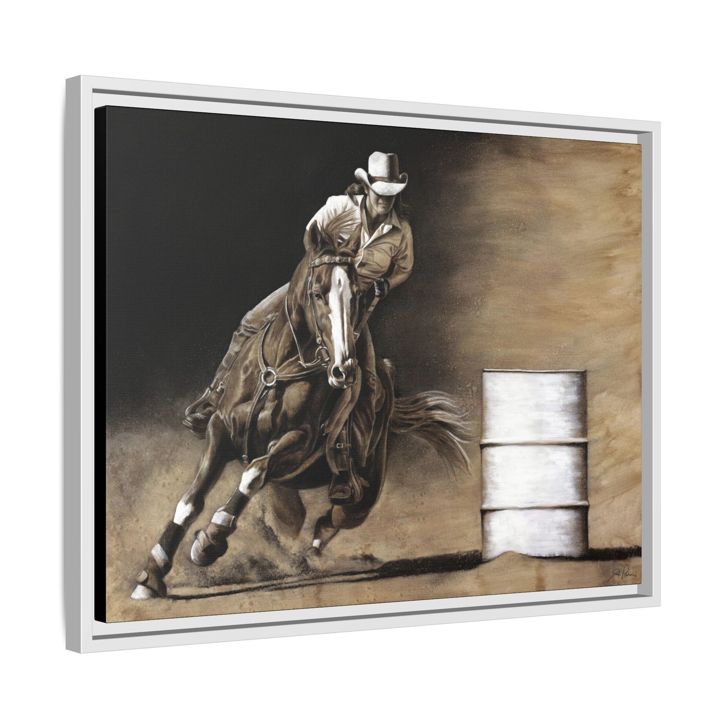 "Turn and Burn" Framed Canvas