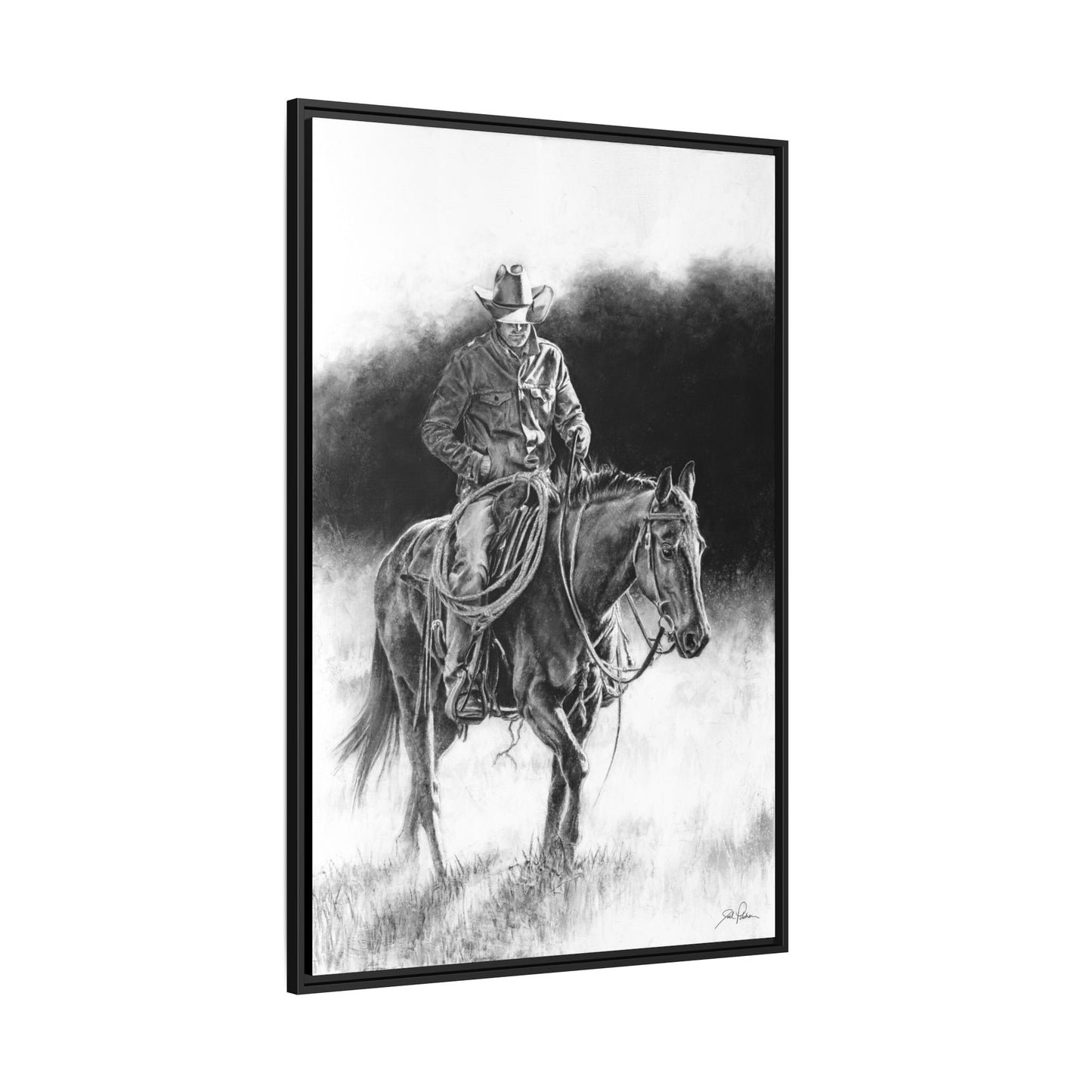 "Ridin' for the Brand" Framed Canvas