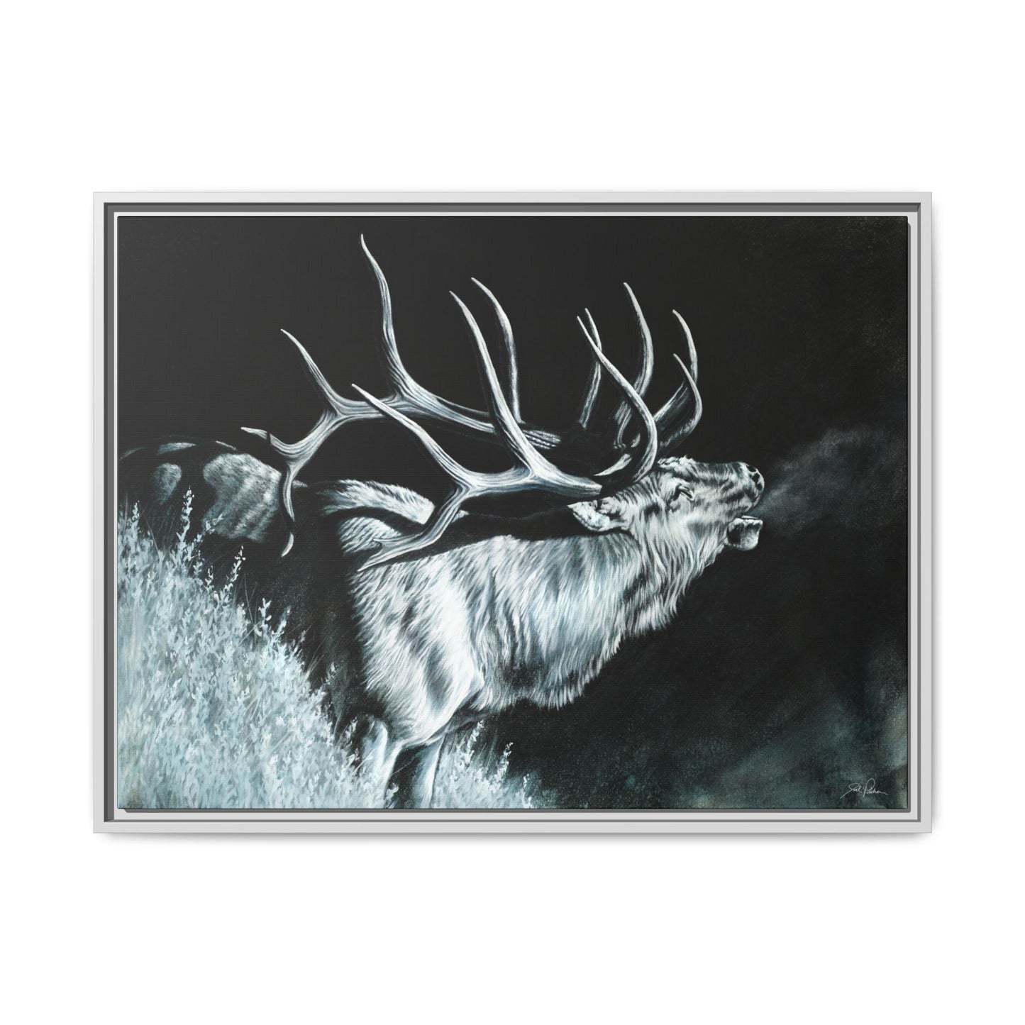 "Moonlit Melody" Framed Canvas