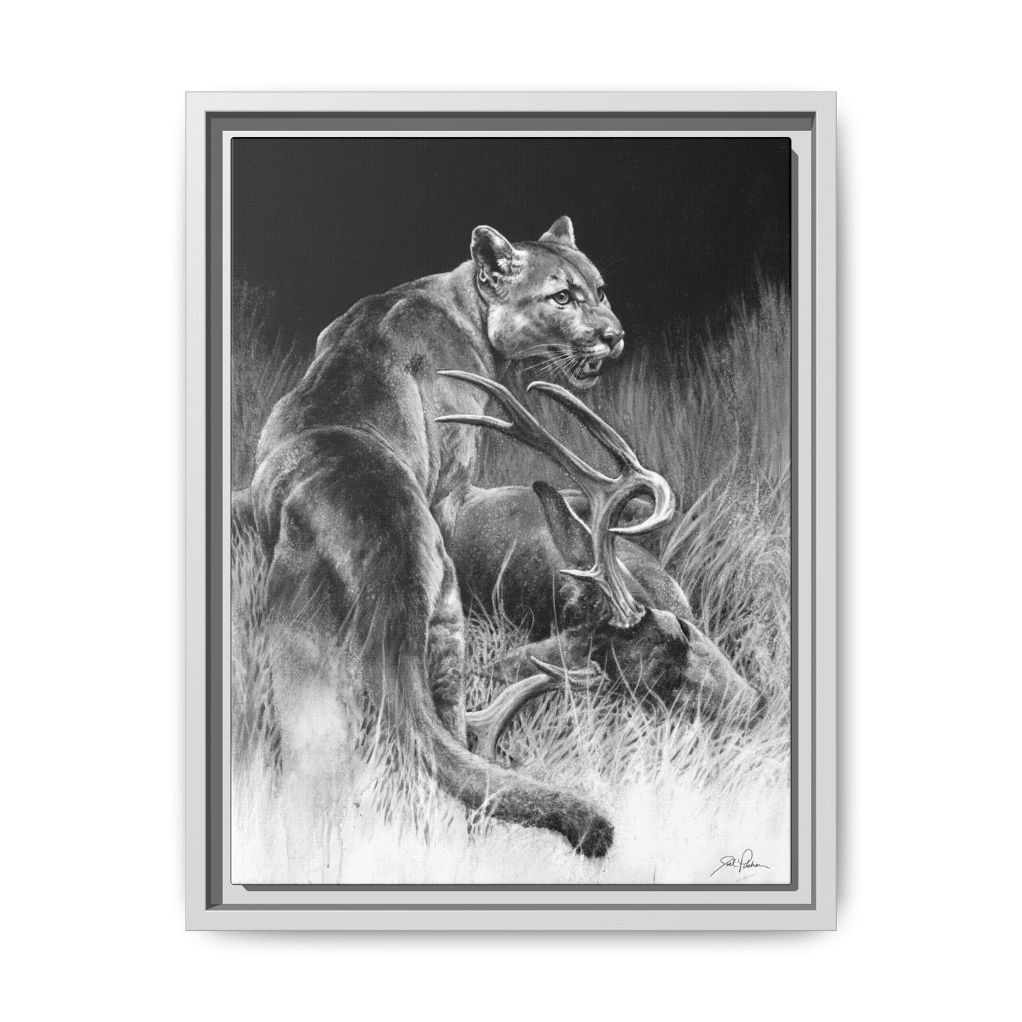 "Food Chain" Framed Canvas