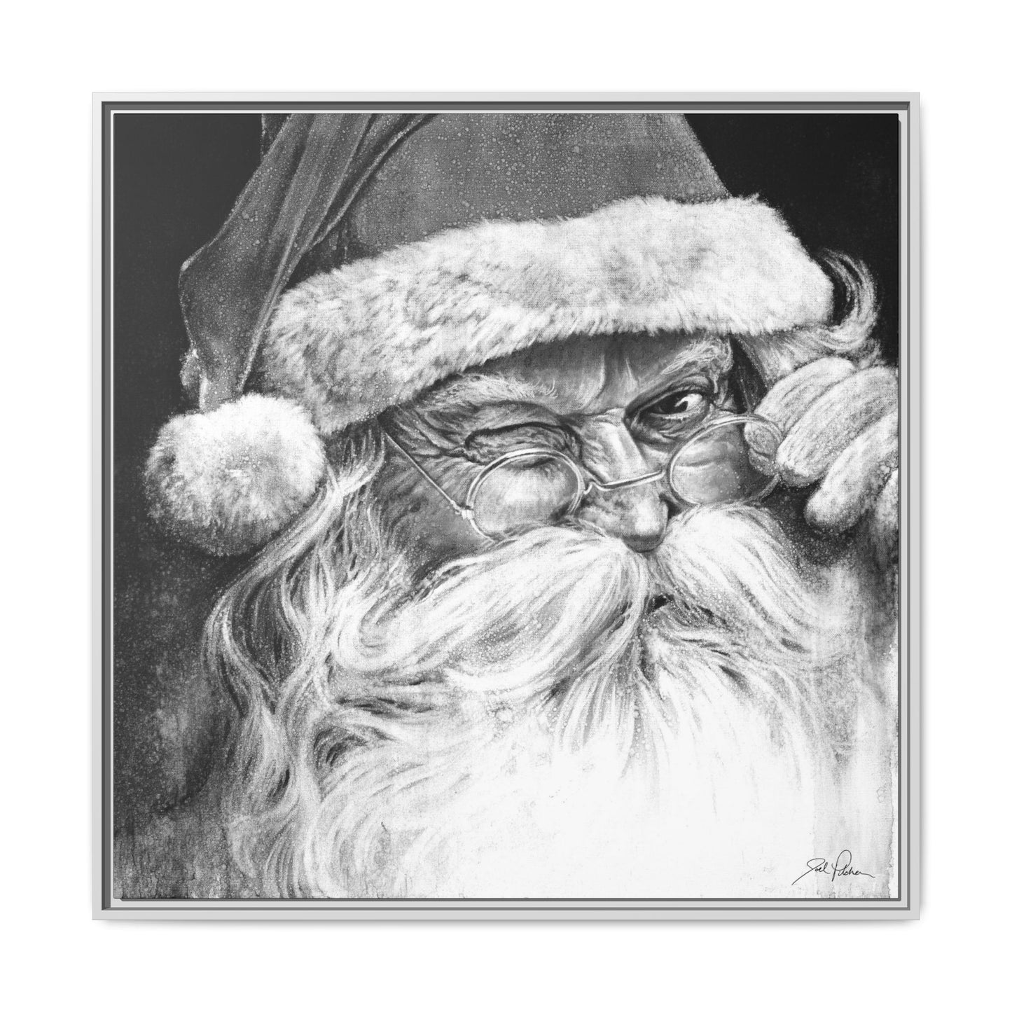 "Ol' Saint Nick" Framed Canvas