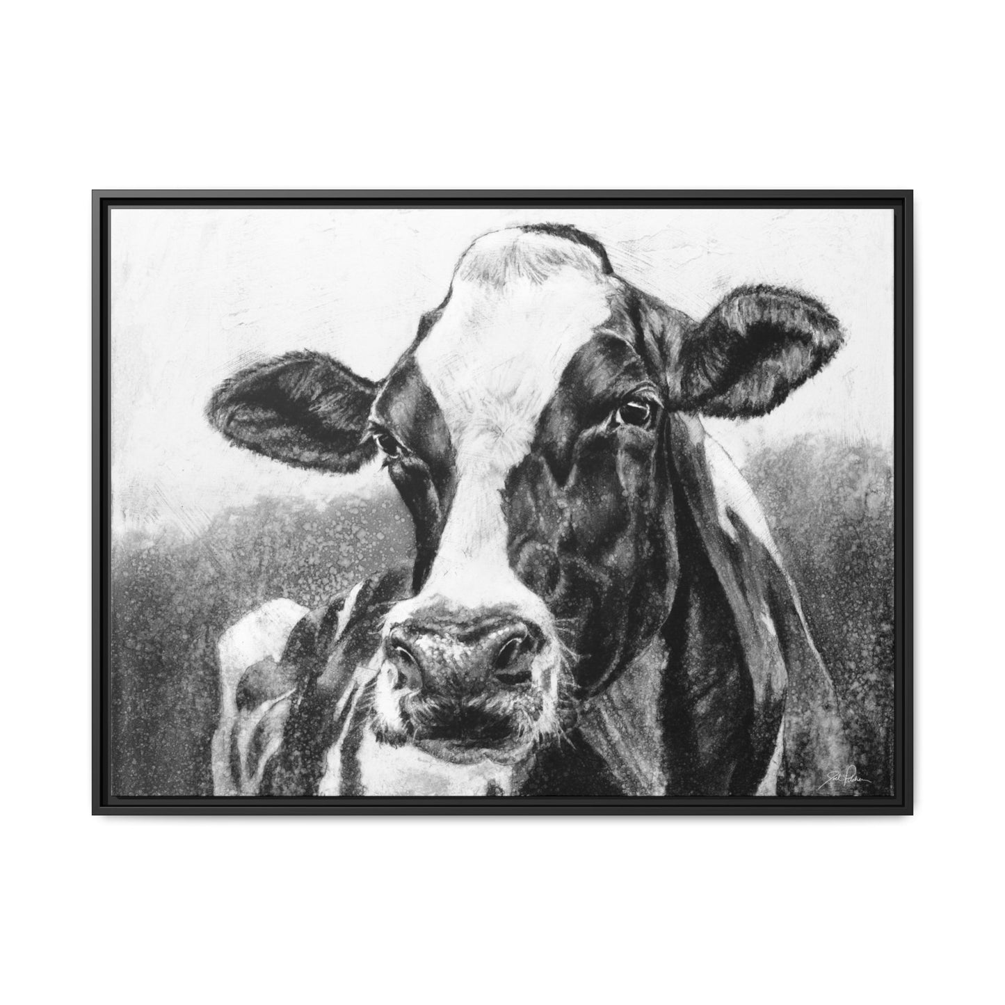 "Holstein" Framed Canvas