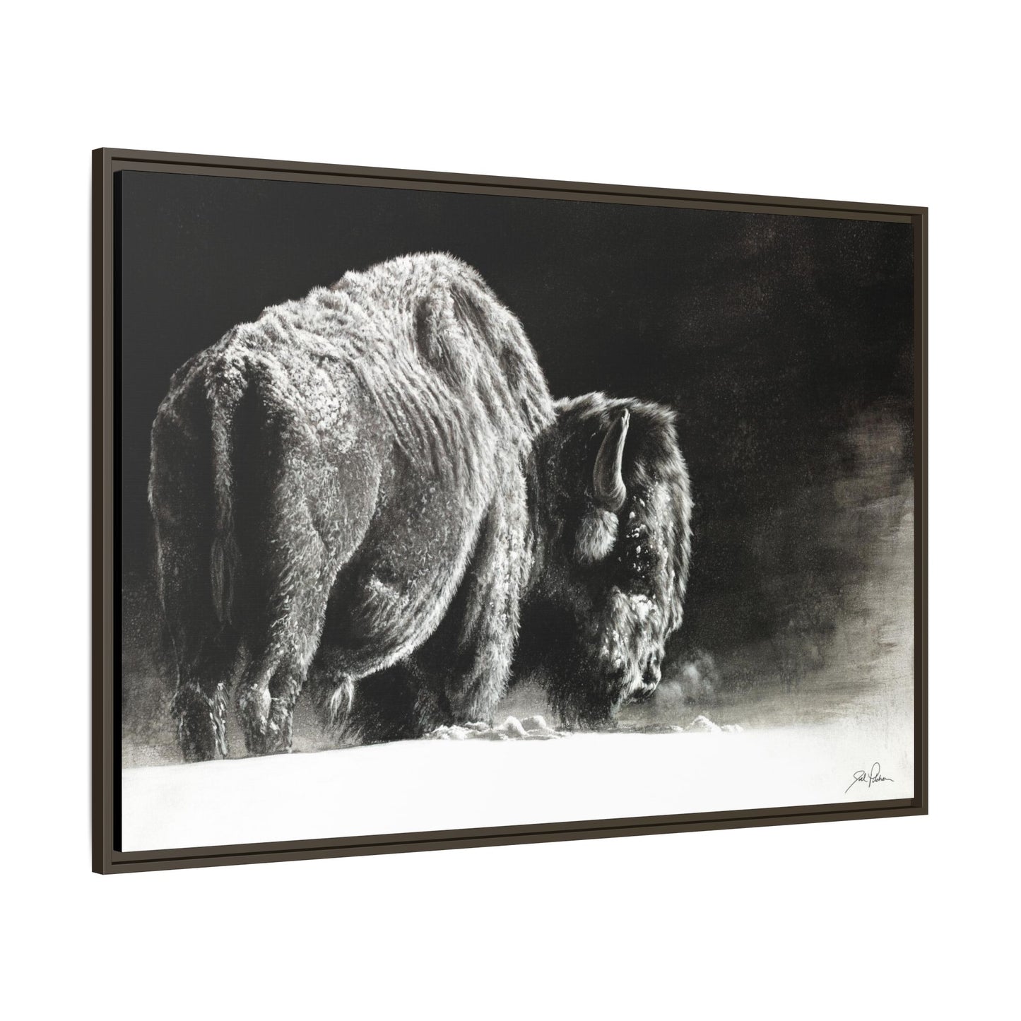 "Frosty" Framed Canvas