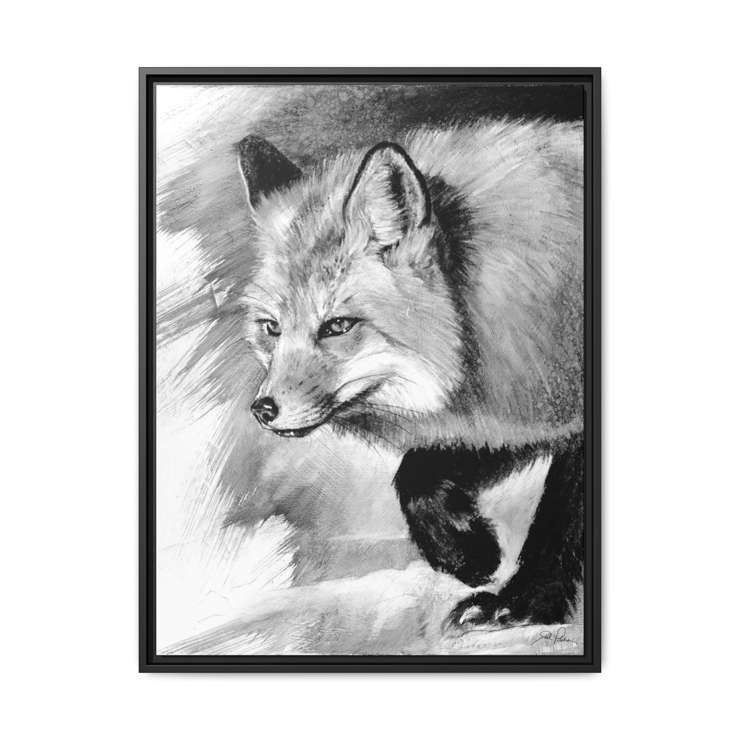 "Fox" Framed Canvas