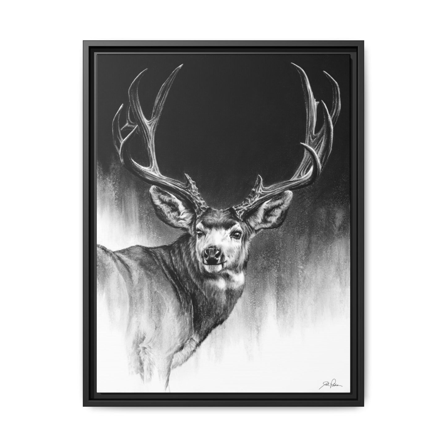 "Looking Back" Framed Canvas