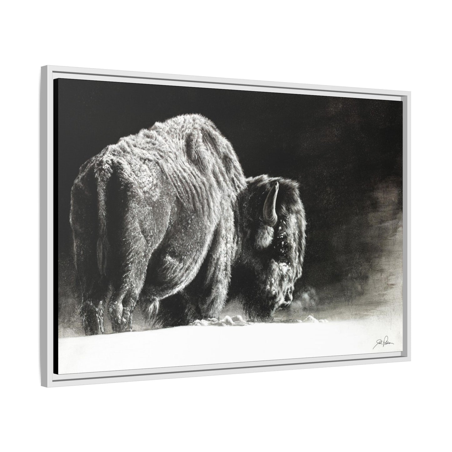 "Frosty" Framed Canvas
