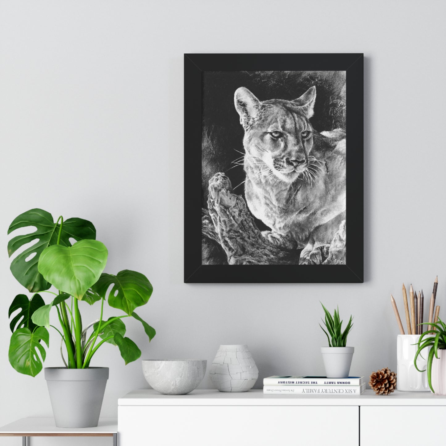 "Mountain Lion" Framed Paper Print