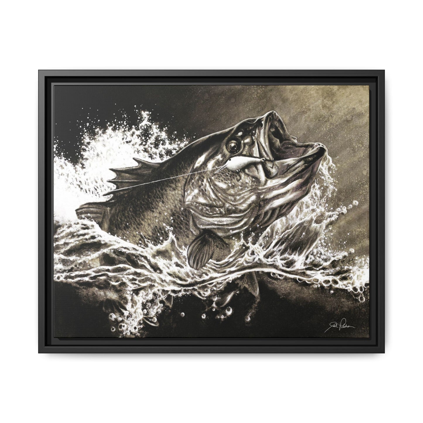 "Hooked" Framed Canvas
