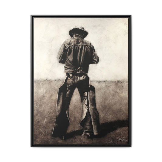 "Cowboy" Framed Canvas