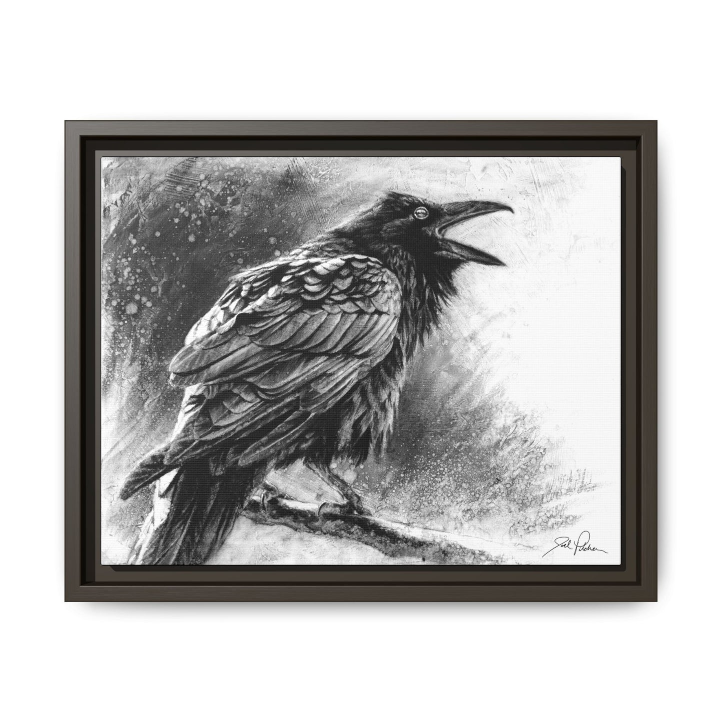 "Raven" Framed Canvas