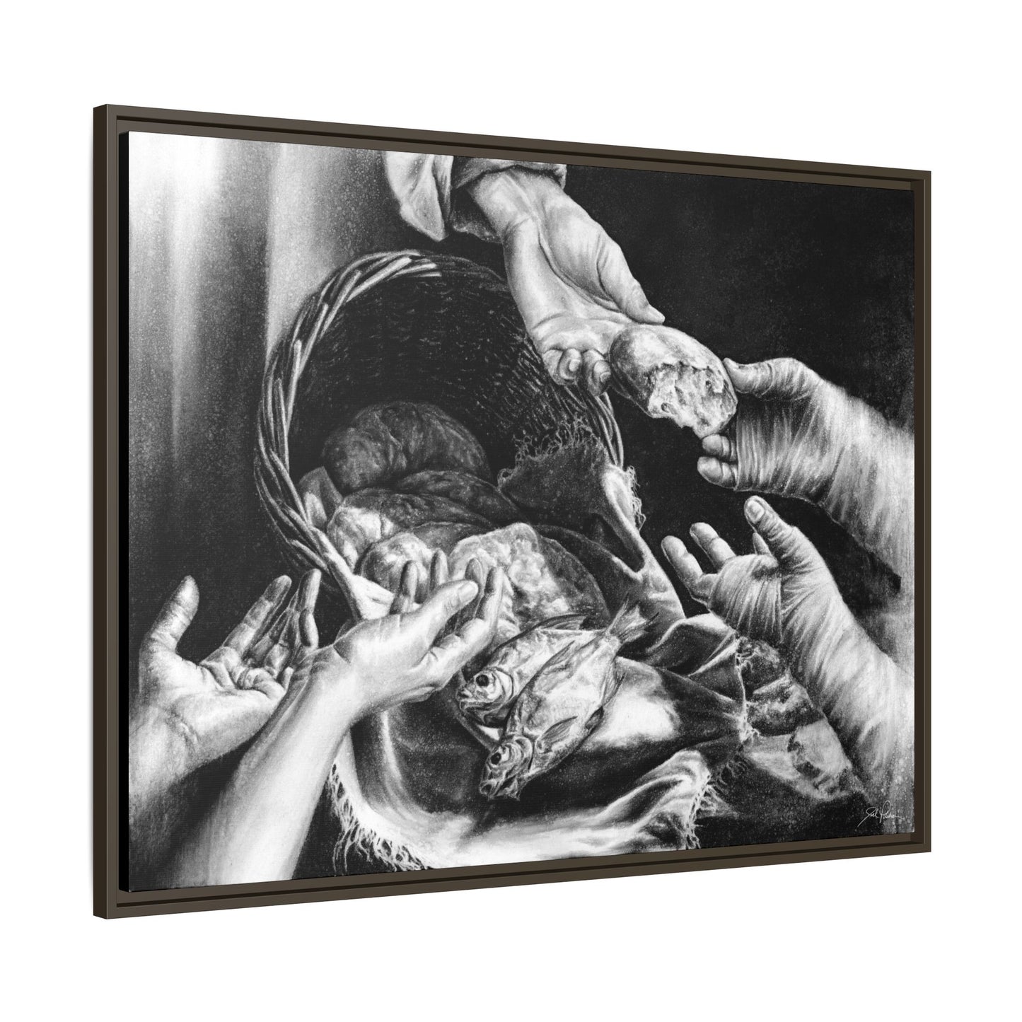 "Loaves and Fishes" Framed Canvas