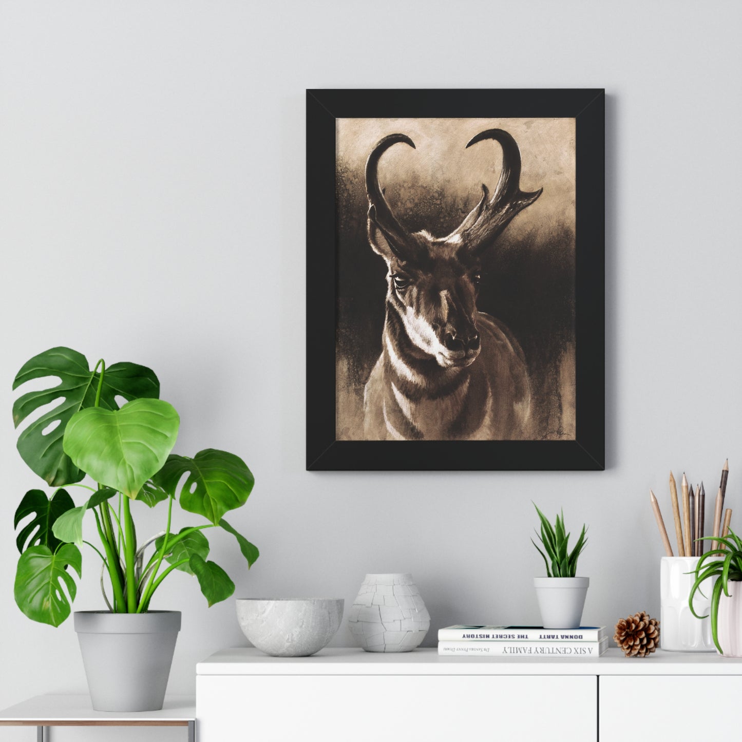"Pronghorn" Framed Paper Print.