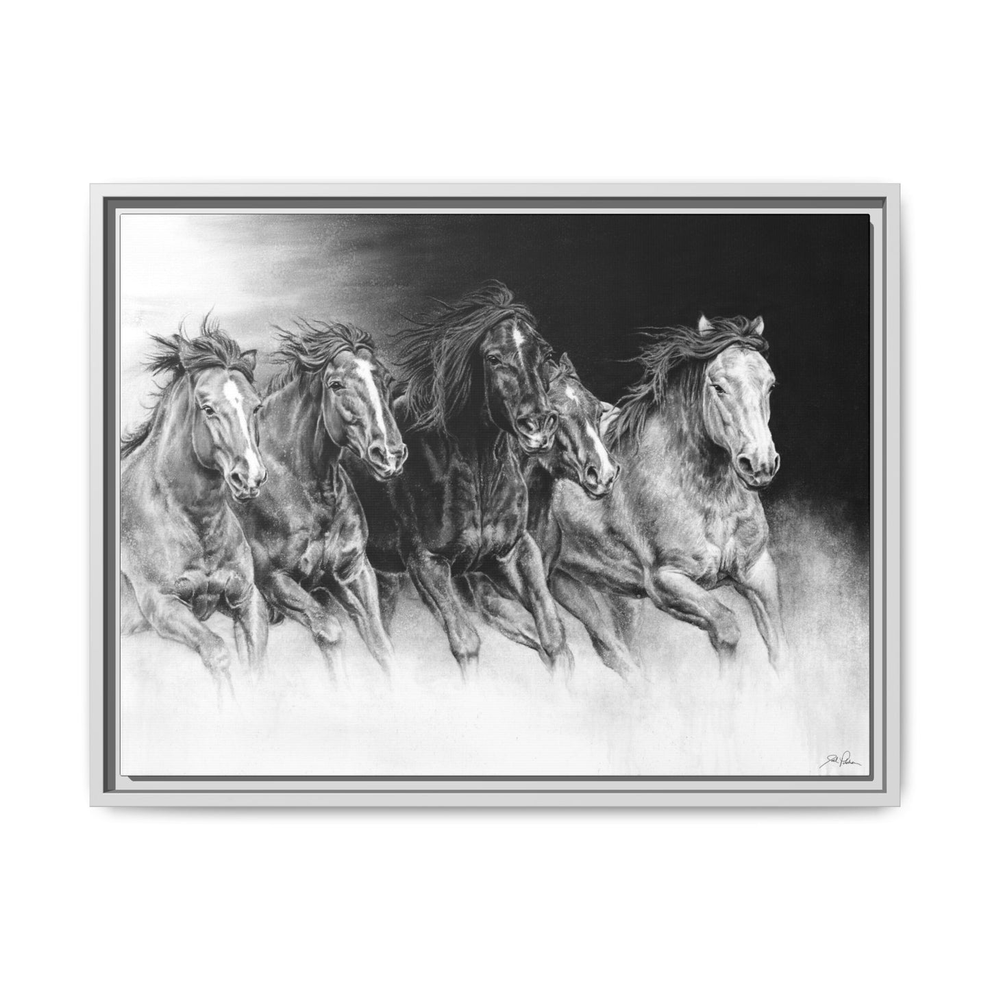 "Wild Bunch" Framed Canvas