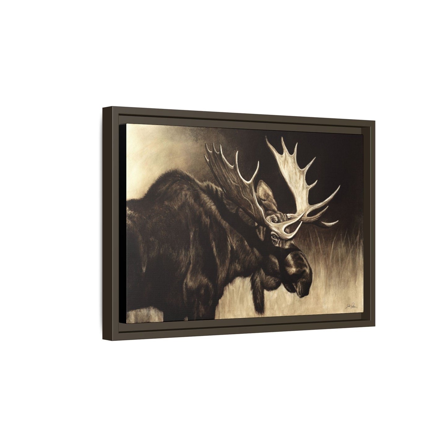 "Mighty Moose" Framed Canvas