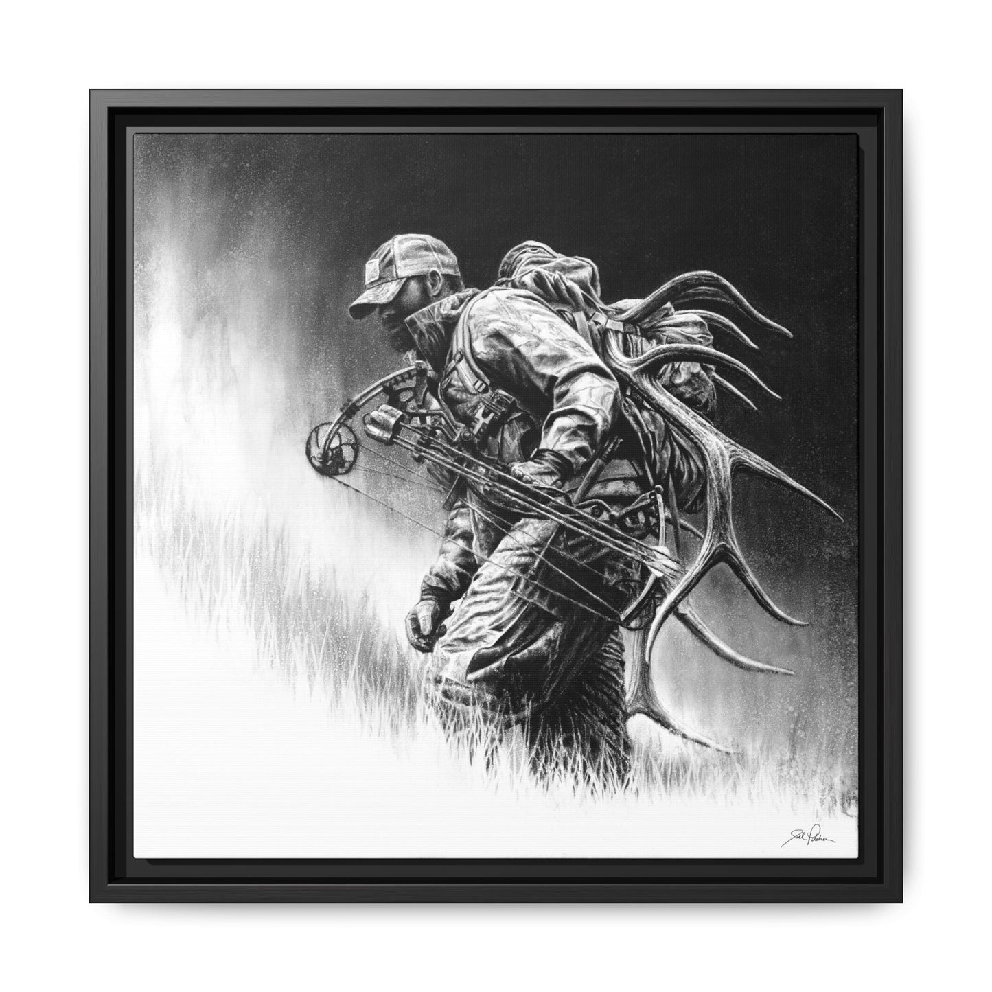 "Uphill Battle" Framed Canvas