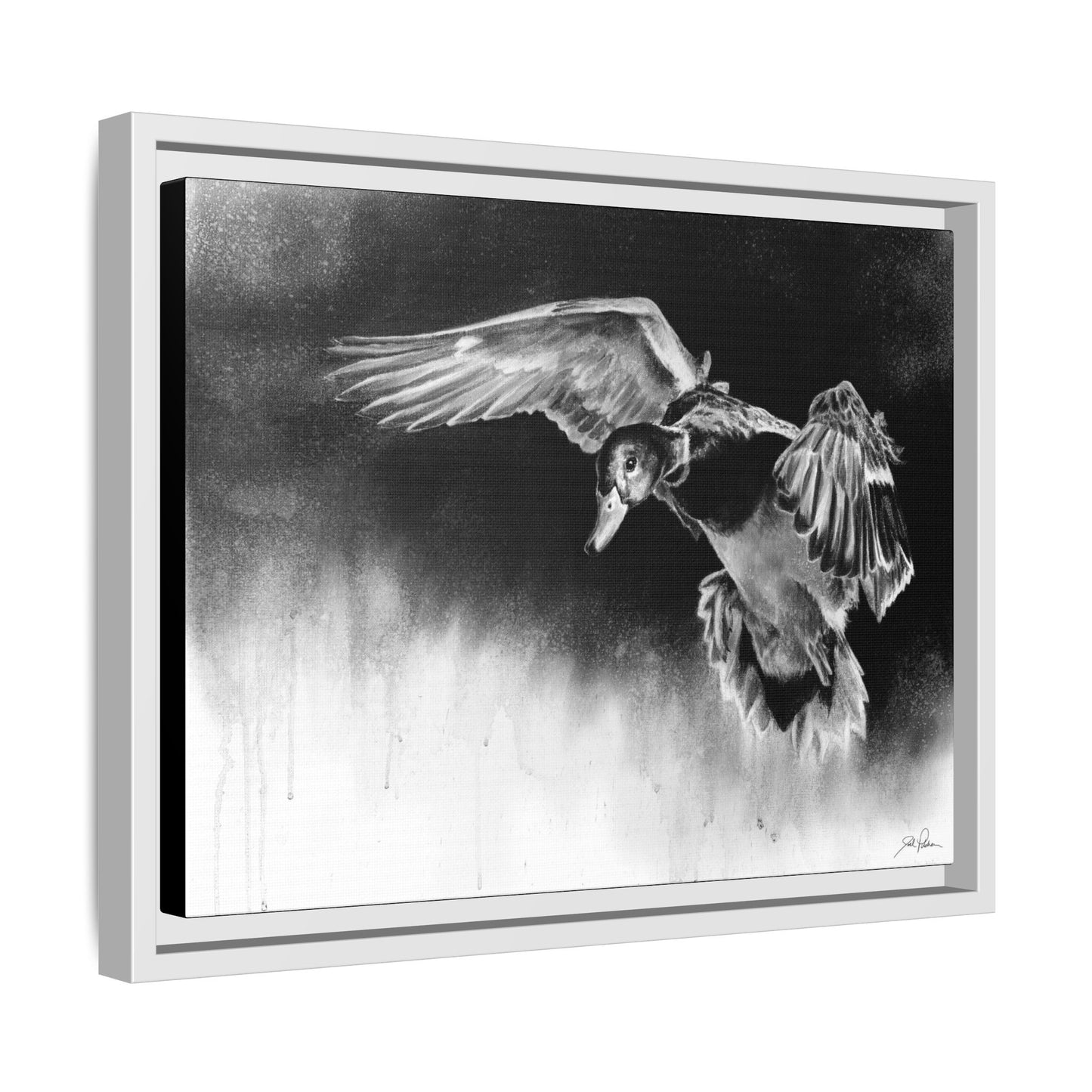 "Controlled Descent" Framed Canvas