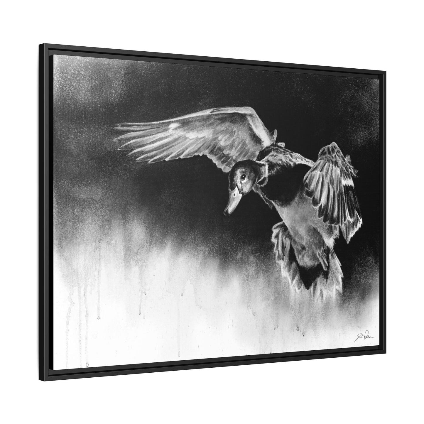 "Controlled Descent" Framed Canvas
